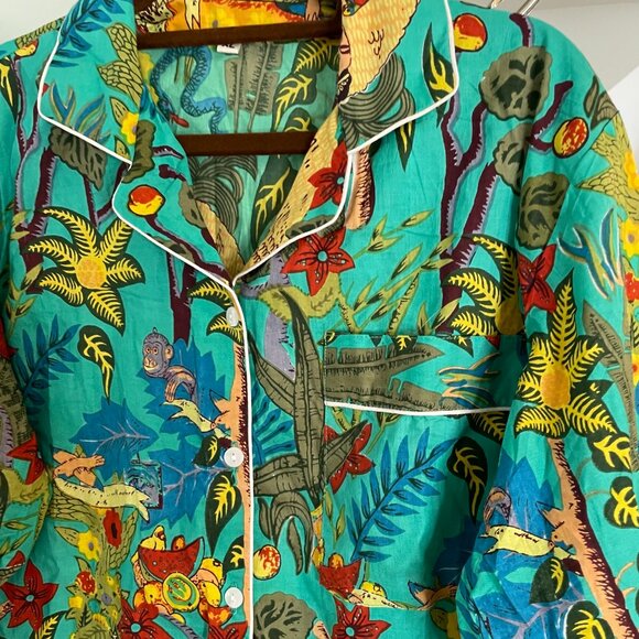 Colorful Frida Kahlo print Women's Pajama Set - Picture 8 of 10